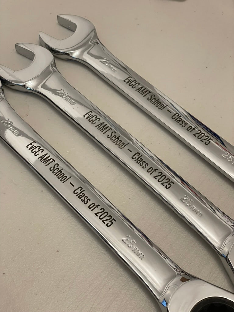 Personalized Engraved Steel Wrench – Custom Tool Gift for Dad, Mechani