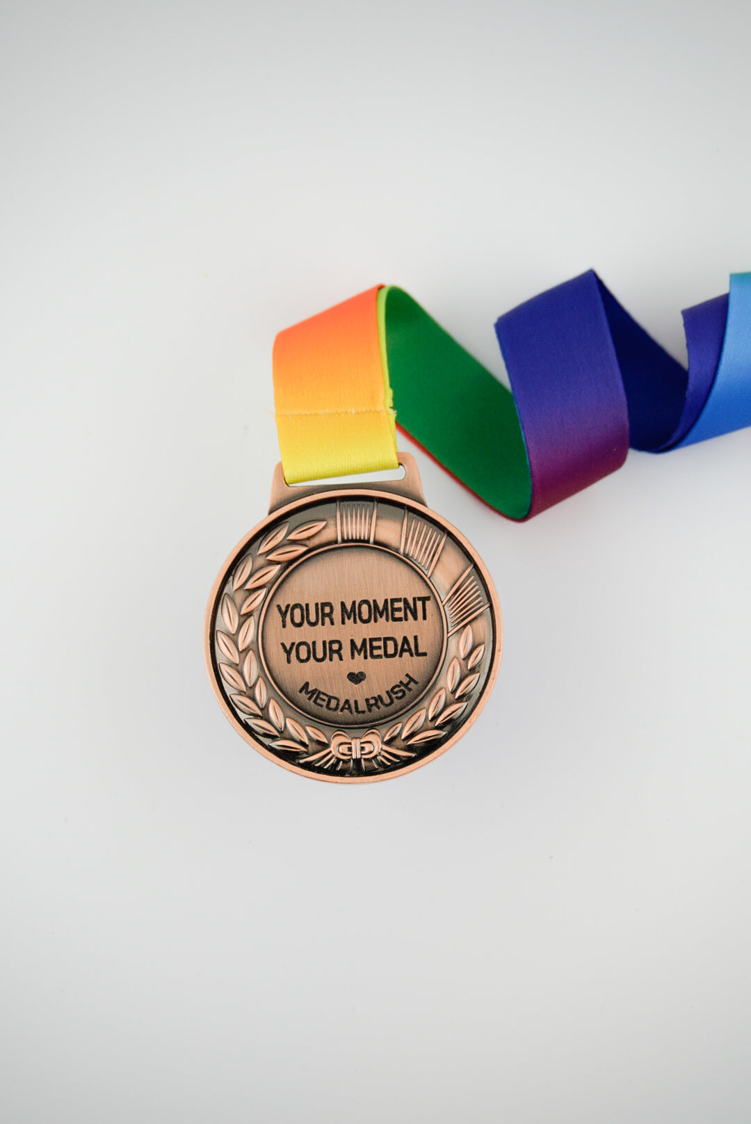 Personalized Achievement Medal – Custom Engraved Award with Ribbon (Go