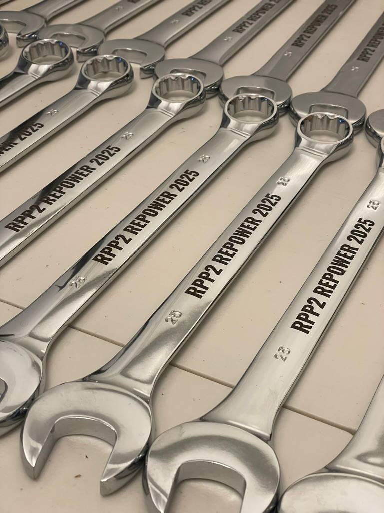 Personalized Engraved Steel Wrench – Custom Tool Gift for Dad, Mechani