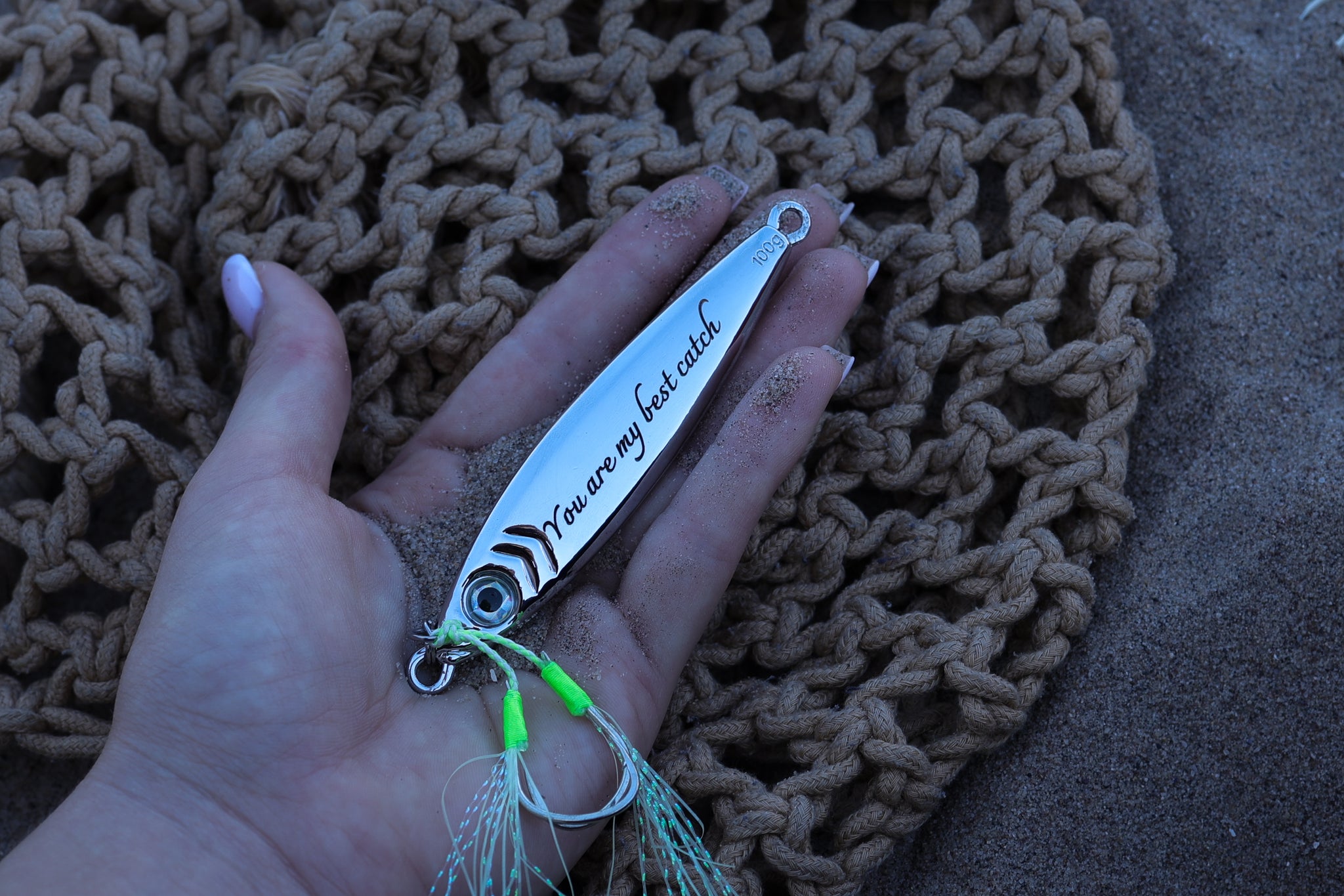 best personalized engraved fishing lures Heavy 100g Engraved Fishing Lure – Personalized Gift in Magnetic Gift