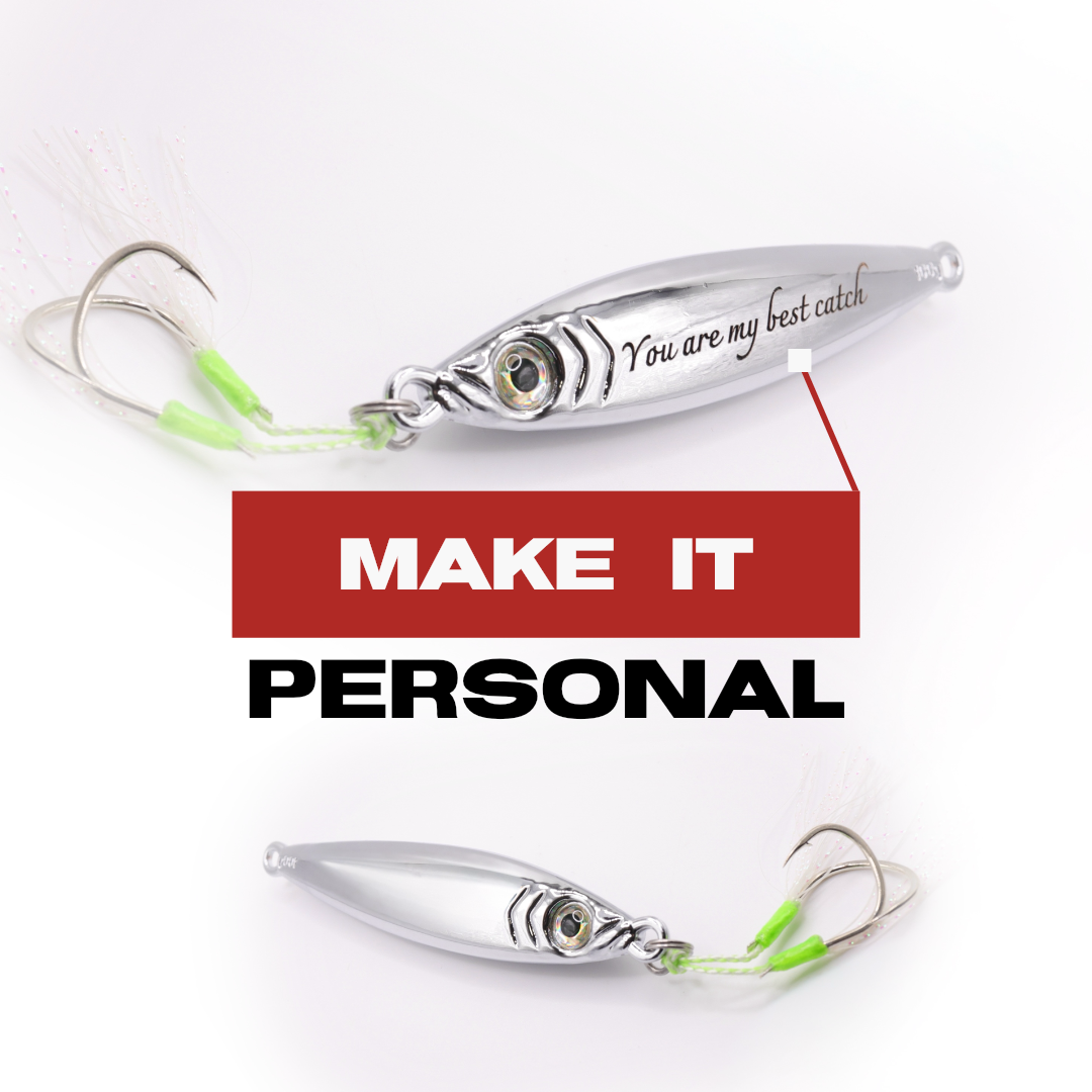 Heavy 100g Engraved Fishing Lure – Personalized Gift in Magnetic Gift